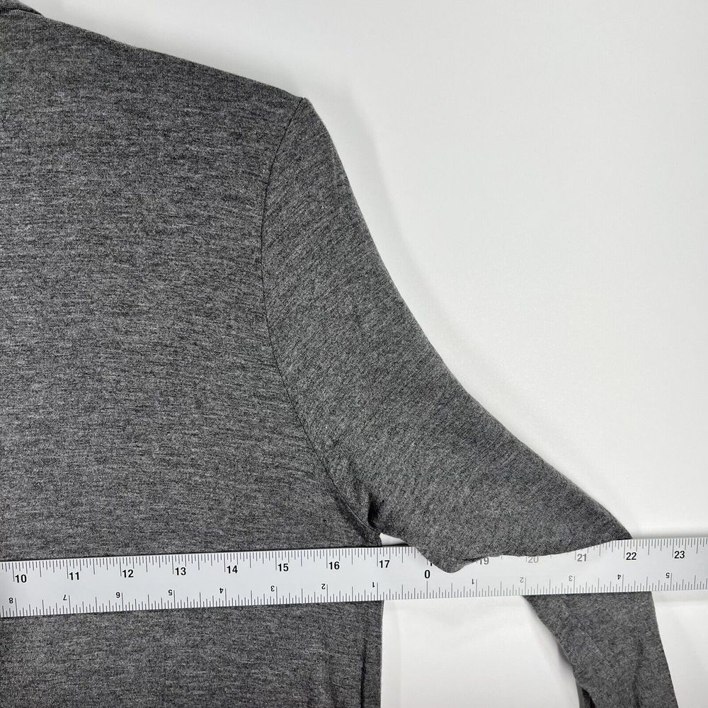 Nerium Womens Open Cardigan Size M Gray Bling Logo Sweater 3/4 Sleeve Jeff Olson - Picture 8 of 11